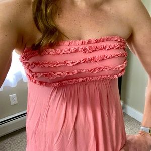 Strapless light pink Victorias Secret beach coverup, size M